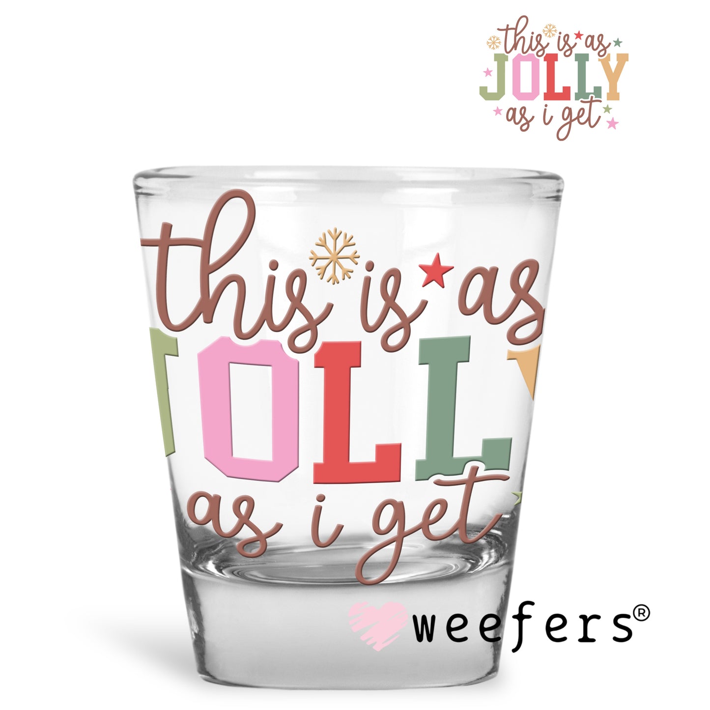 This is as Jolly as I Get Christmas UV DTF Decal - Weefers