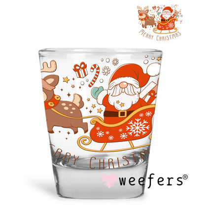 Merry Christmas Santa and Reindeer UV DTF Decal - Weefers