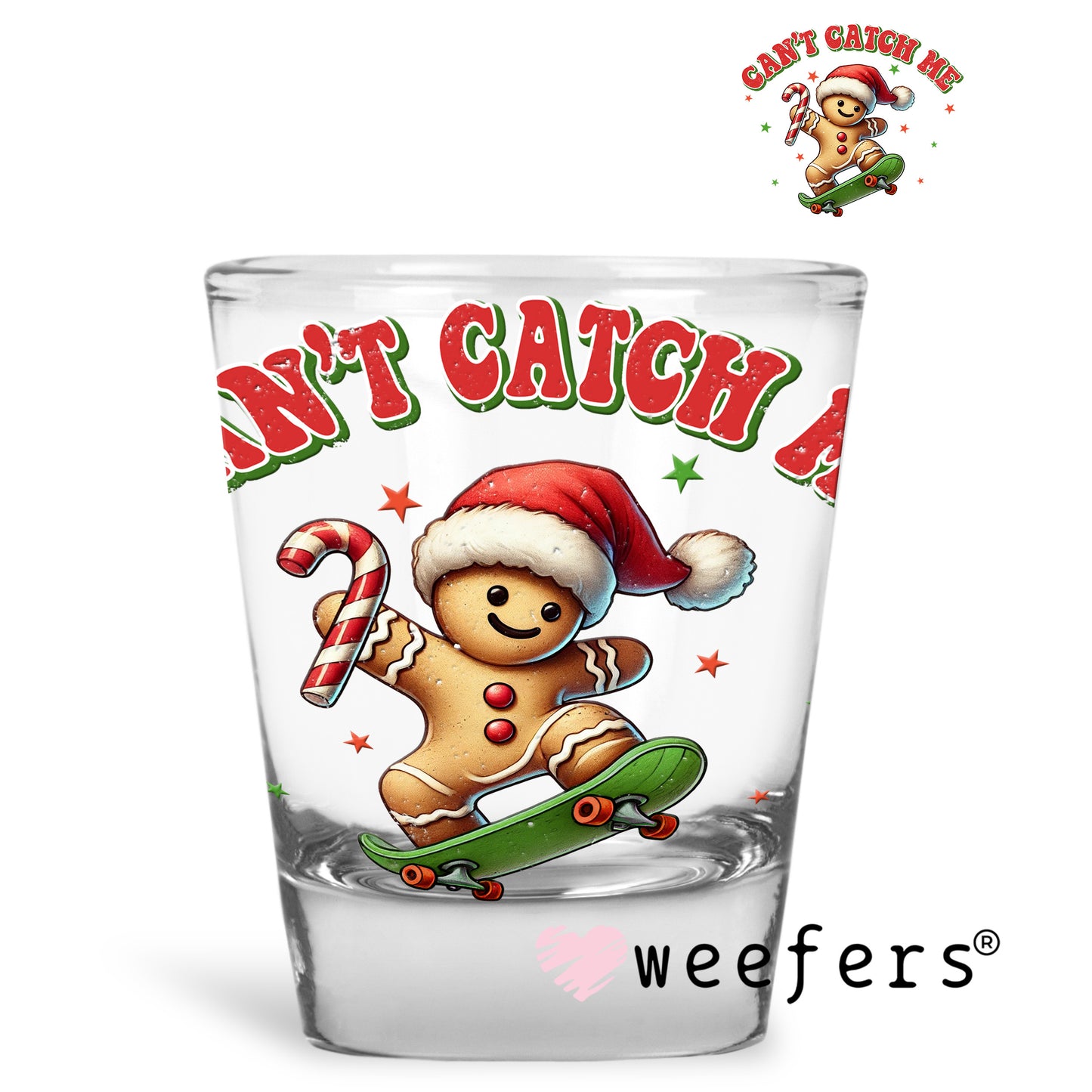 Can't Catch Me Gingerbread Man UV DTF Decal - Weefers