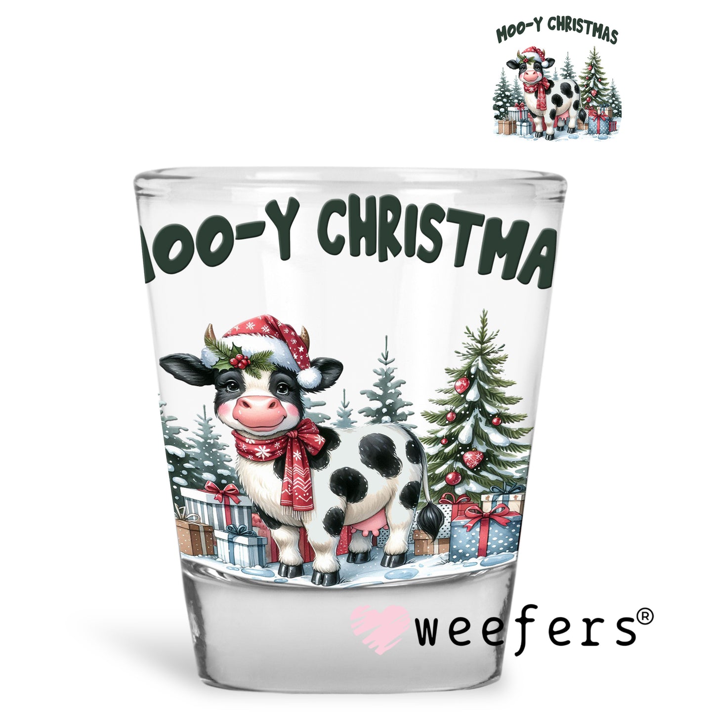 Mooy Christmas Cow UV DTF Decal - Weefers