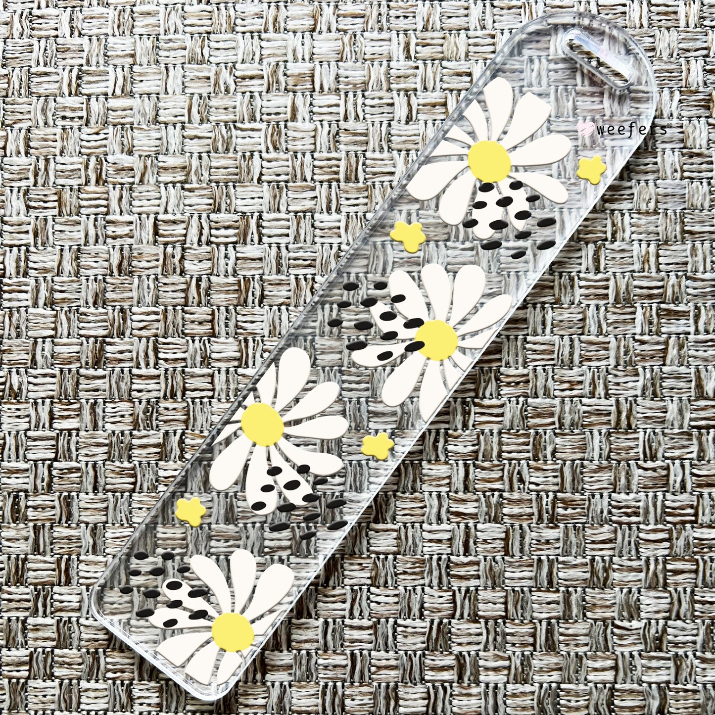 Daisy Floral Bookmark UV DTF Decal - Weefers