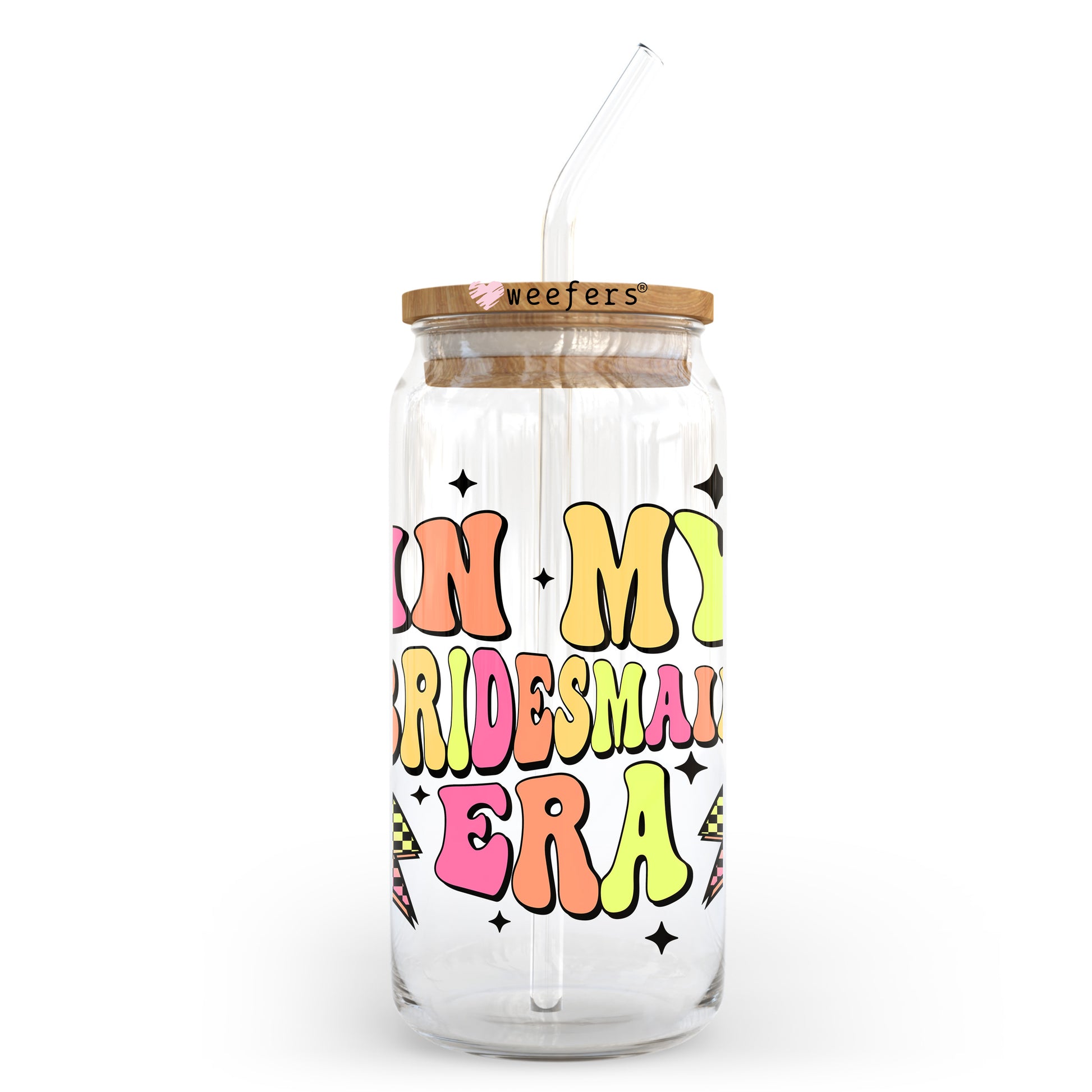 In My Bridesmaid Era 20oz Libbey Glass Can UV DTF or Sublimation Wrap - Decal Transfer - Weefers