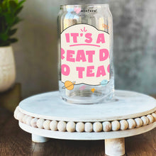 Load image into Gallery viewer, a glass jar with it&#39;s a beat&#39;d o&#39;tea sticker

