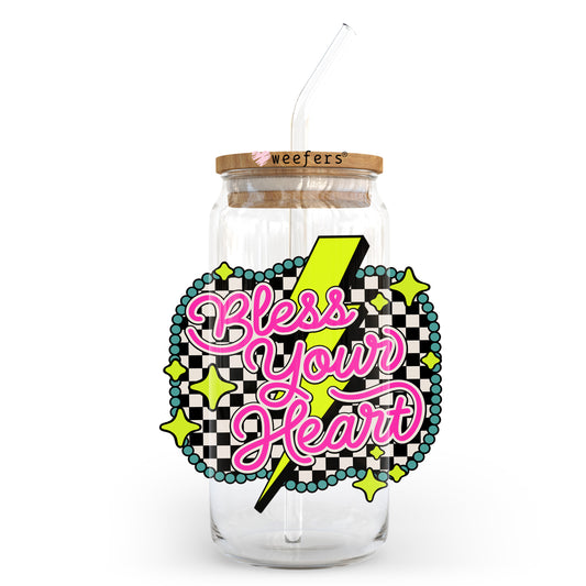 Bless Your Heart 20oz Libbey Glass Can, 34oz Hip Sip, 40oz Tumbler, 24oz Cold Cup UV DTF or Sublimation Decal Transfer - Weefers