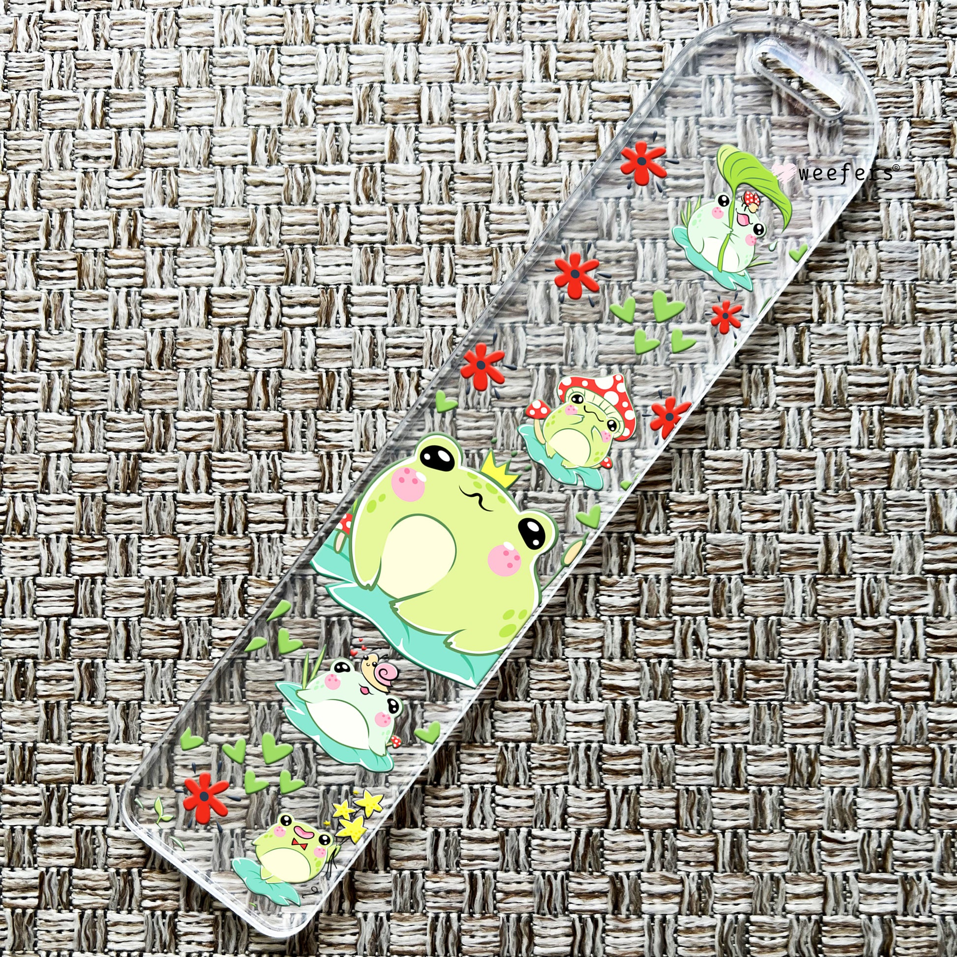 Cute Frogs Bookmark UV DTF Decal - Weefers