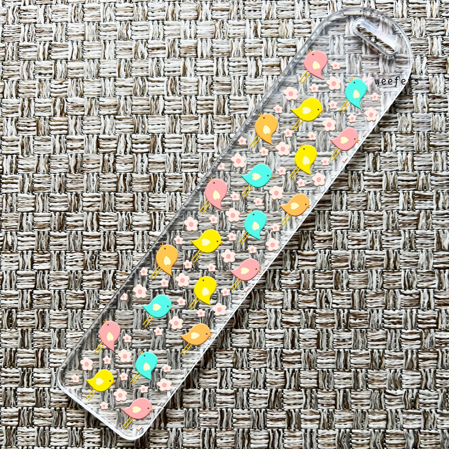 Birds And Flowers Bookmark UV DTF Decal - Weefers