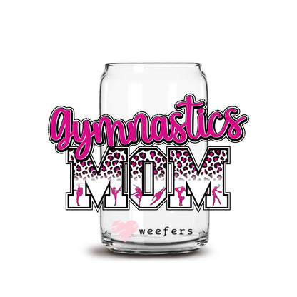 Gymnastics Mom Pink 16oz Libbey Glass Can UV DTF or Sublimation  Decal - Transfer - Weefers