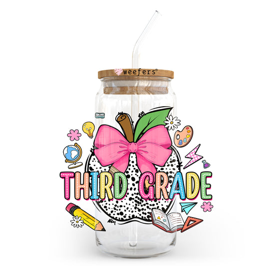 Third Grade 20oz Libbey Glass Can, 34oz Hip Sip, 40oz Tumbler, 24oz Cold Cup UV DTF or Sublimation Decal Transfer - Weefers