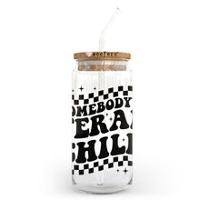 Load image into Gallery viewer, a glass jar with a straw in it that says somebody era hill
