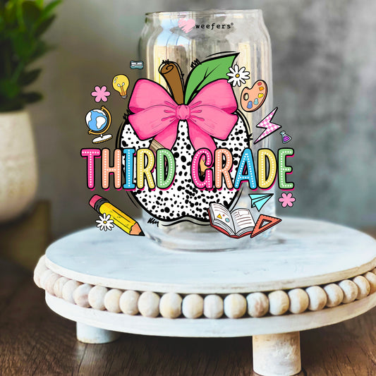 Third Grade 16oz Libbey Glass Can UV DTF Decal Transfer - Weefers