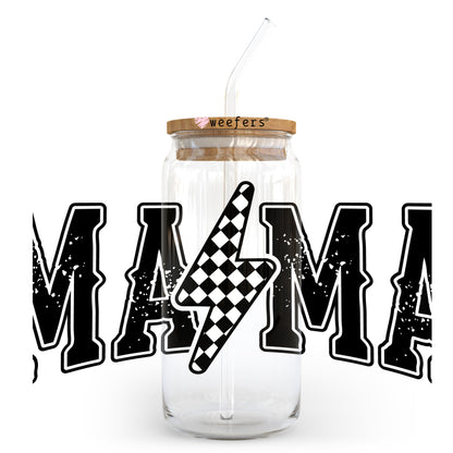 Mama Lightning Bolt 20oz Libbey Glass Can, 34oz Hip Sip, 40oz Tumbler, 24oz Cold Cup UV DTF or Sublimation Decal Transfer - Weefers