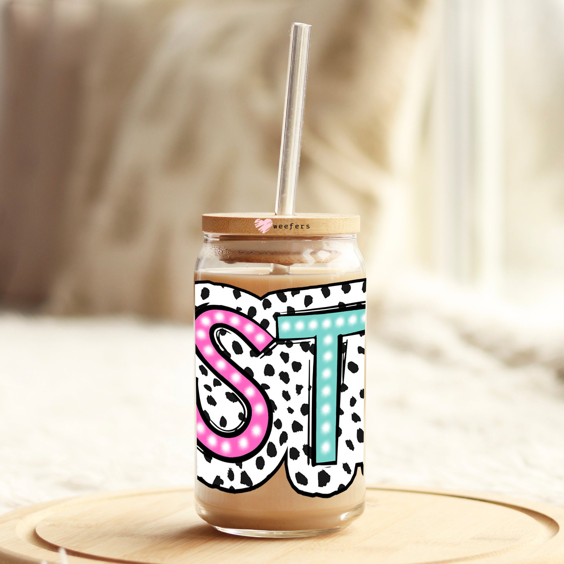 Sister 16oz Libbey Glass Can UV DTF or Sublimation Wrap - Decal Transfer - Weefers