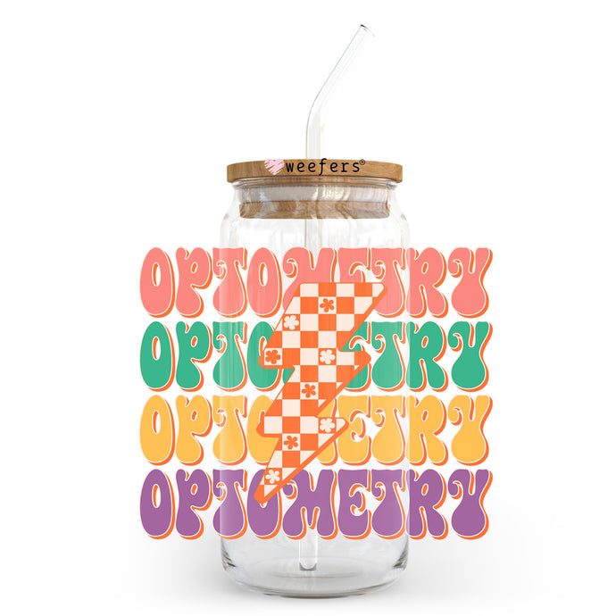 a jar with a straw in it with a checkerboard pattern