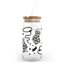 Load image into Gallery viewer, Black And White Western Ghosts 20oz Libbey Glass Can, 34oz Hip Sip, 40oz Tumbler, 24oz Cold Cup UV DTF or Sublimation Decal Transfer - Weefers
