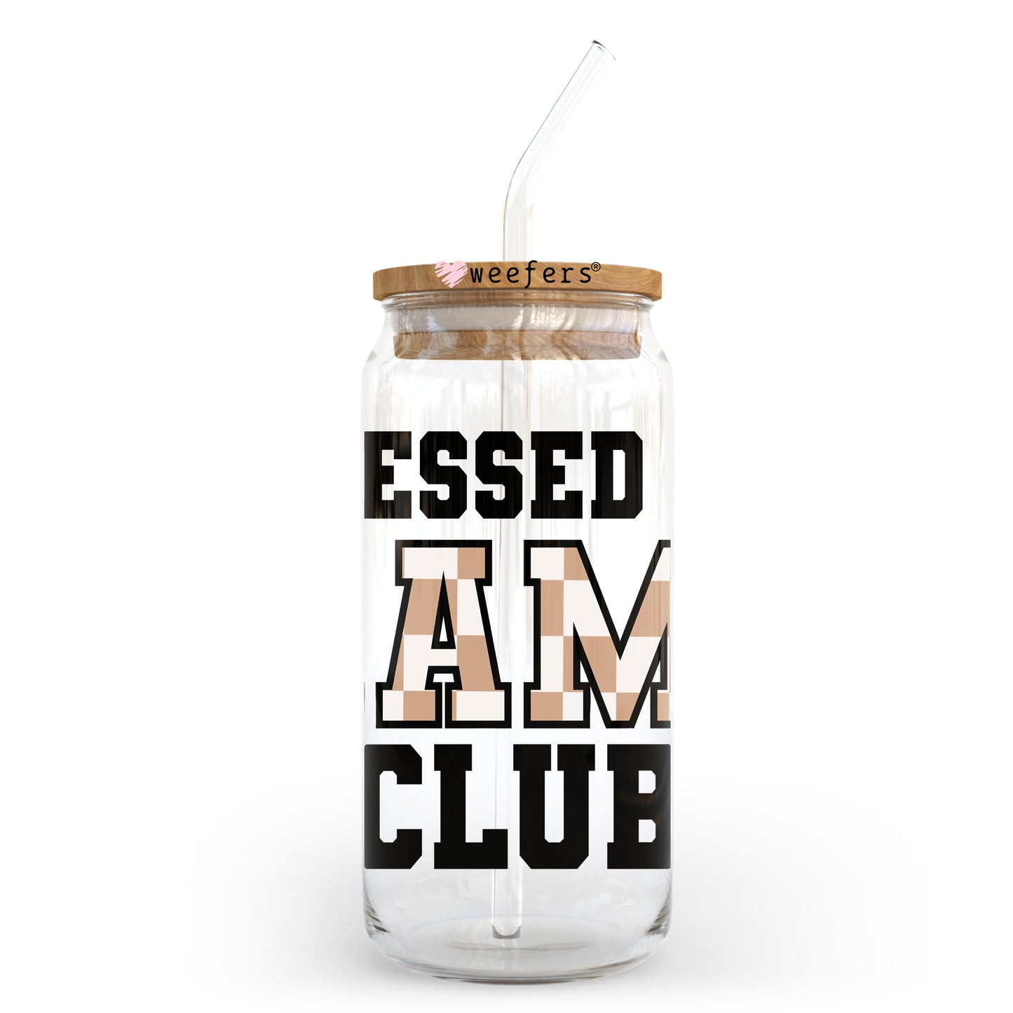 Stressed Out Mama Club 20oz Libbey Glass Can, 34oz Hip Sip, 40oz Tumbler, 24oz Cold Cup UV DTF or Sublimation Decal Transfer - Weefers