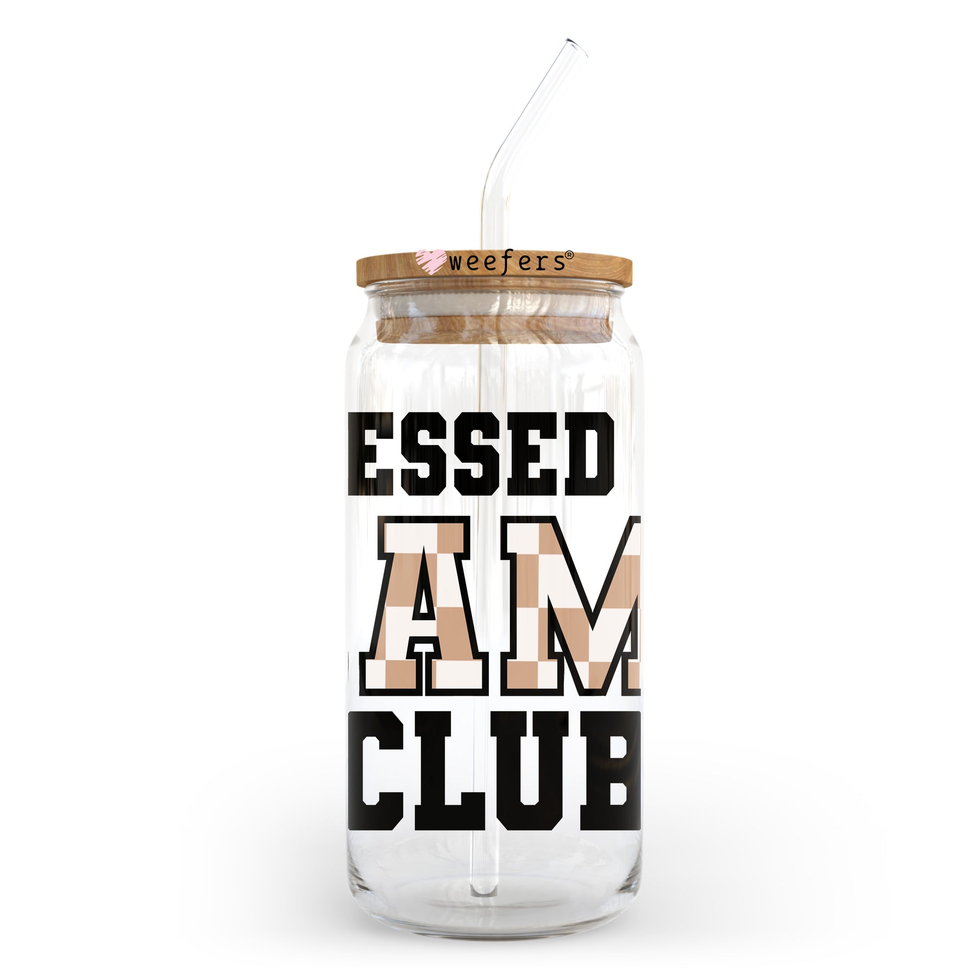 Stressed Out Mama Club 20oz Libbey Glass Can, 34oz Hip Sip, 40oz Tumbler, 24oz Cold Cup UV DTF or Sublimation Decal Transfer - Weefers