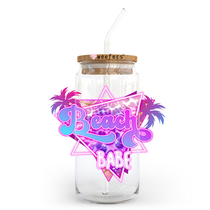 Purple Beach Vibes 20oz Libbey Glass Can, 34oz Hip Sip UV DTF or Sublimation Decal Transfer - Weefers