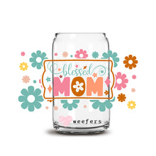 Load image into Gallery viewer, a glass jar with a flower design on it
