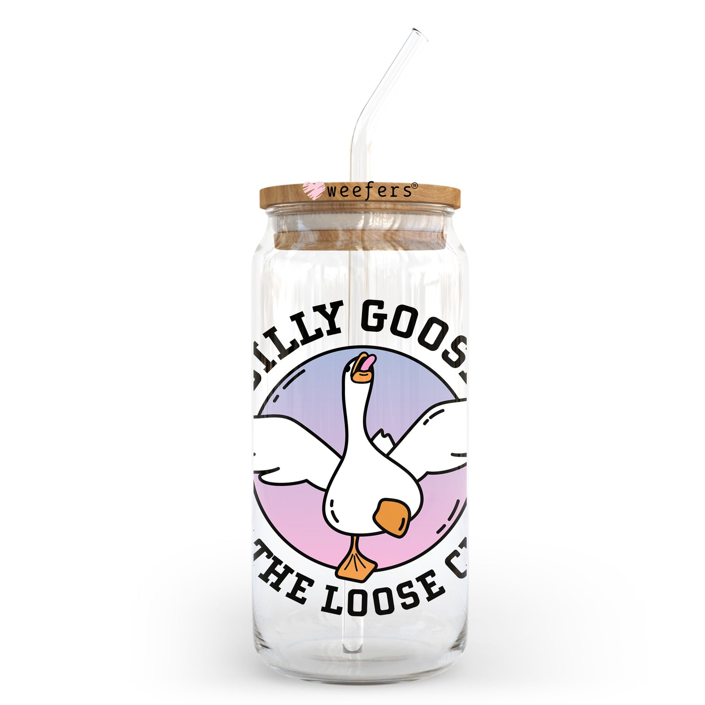 Silly Goose On The Loose Club 20oz Libbey Glass Can, 34oz Hip Sip, 40oz Tumbler, 24oz Cold Cup UV DTF or Sublimation Decal Transfer - Weefers