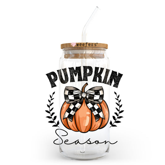 Pumpkin Season 20oz Libbey Glass Can, 34oz Hip Sip, 40oz Tumbler, 24oz Cold Cup UV DTF or Sublimation Decal Transfer - Weefers