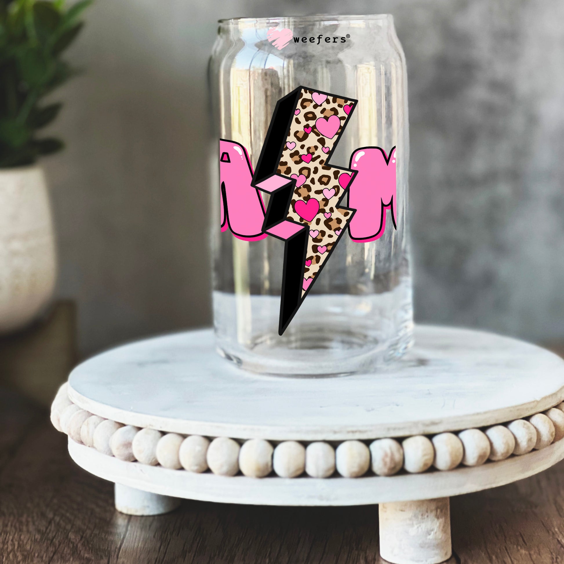 Mama Pink 16oz Libbey Glass Can UV DTF or Sublimation Wrap - Decal - Weefers