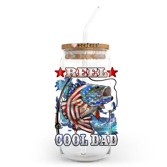 Reel Cool Dad 20oz Libbey Glass Can, 34oz Hip Sip, 40oz Tumbler, 24oz Cold Cup UV DTF or Sublimation Decal Transfer - Weefers