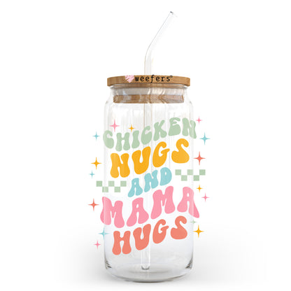 Chicken Nugs and Mama Hugs 20oz Libbey Glass Can UV DTF or Sublimation Decal - Weefers