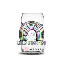 Load image into Gallery viewer, a glass jar with a rainbow and a rainbow on it
