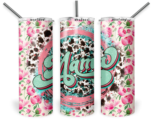 20oz Skinny Tumbler Wrap - Mama Pink Floral - Weefers