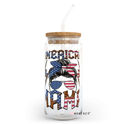 American Mama 20oz Libbey Glass Can, 34oz Hip Sip, 40oz Tumbler UV DTF or Sublimation Decal Transfer - Weefers