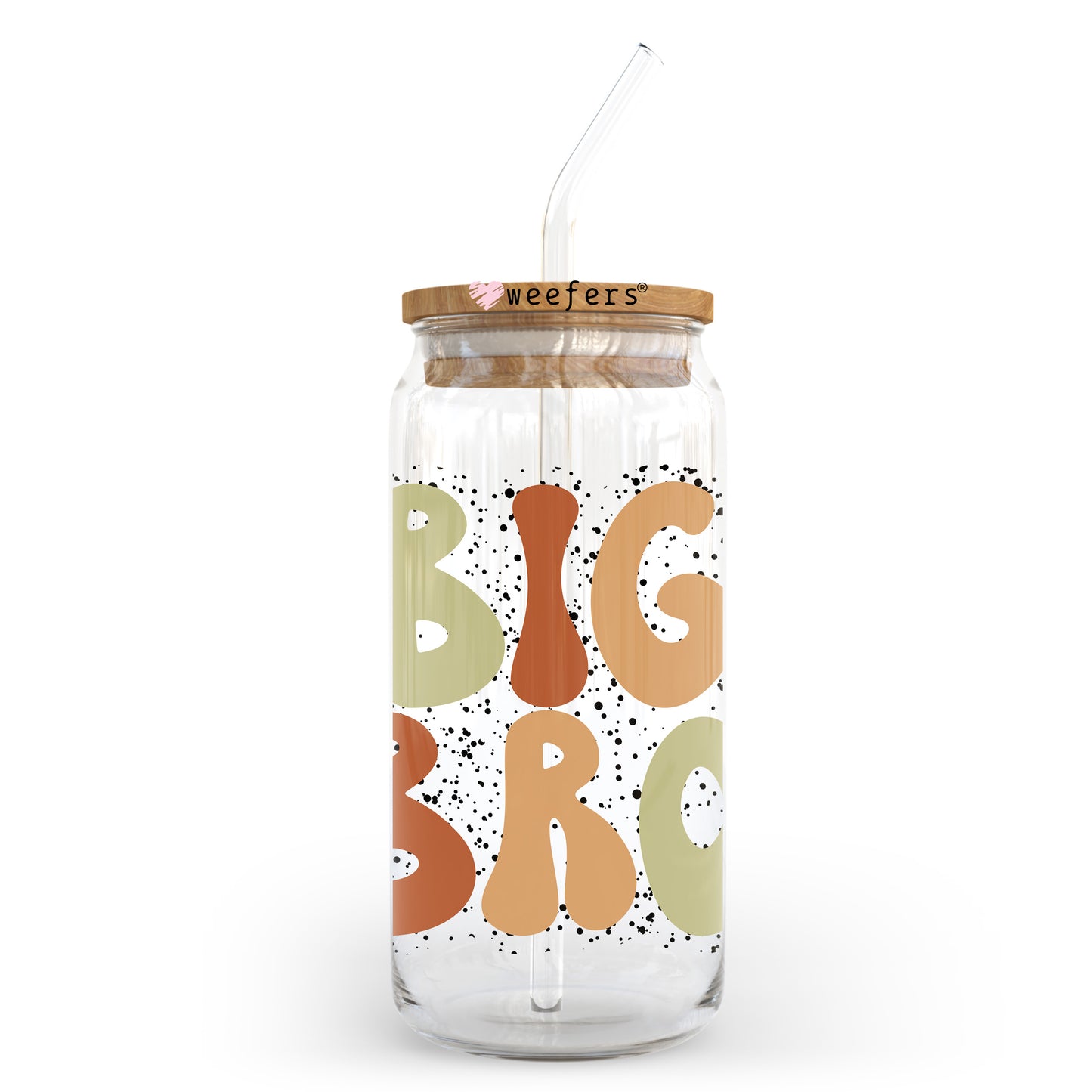 Big Bro 20oz Libbey Glass Can, 34oz Hip Sip, 40oz Tumbler, 24oz Cold Cup UV DTF or Sublimation Decal Transfer - Weefers