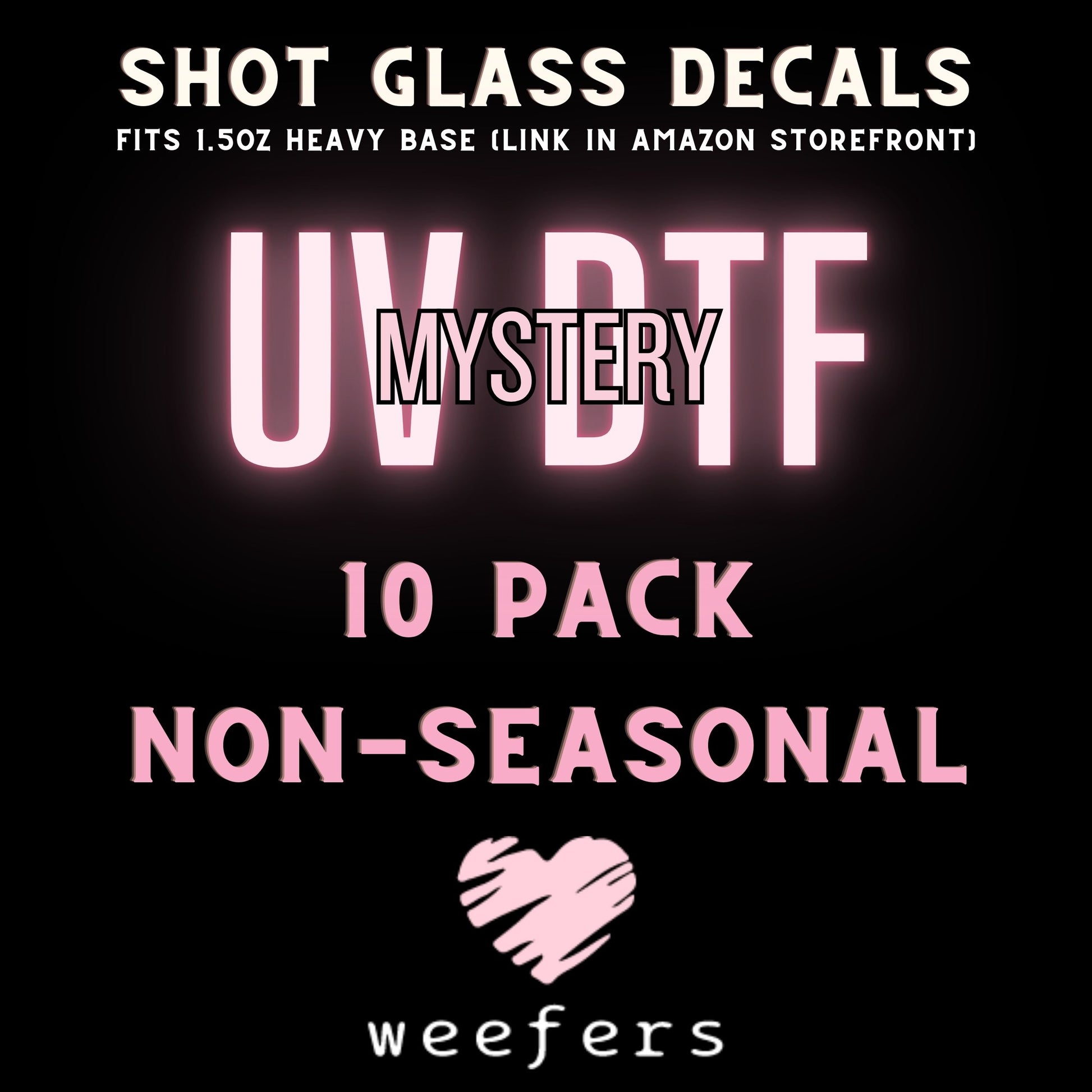 Mystery UV DTF Bundle Shot Glass Decals