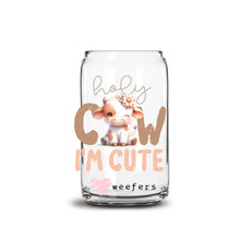 Load image into Gallery viewer, a glass jar with a picture of a cow on it
