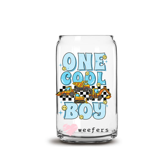 One Cool Boy 16oz Libbey Glass Can UV DTF or Sublimation Wrap - Decal Transfer - Weefers