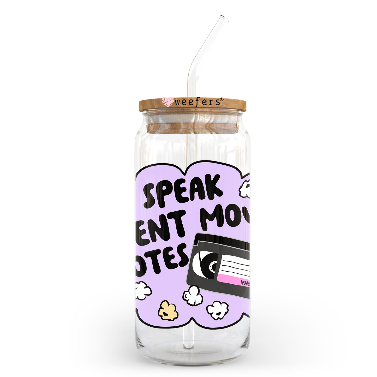 I Speak Fluent Movie Quotes 20oz Libbey Glass Can, 34oz Hip Sip, 40oz Tumbler, 24oz Cold Cup UV DTF or Sublimation Decal Transfer - Weefers