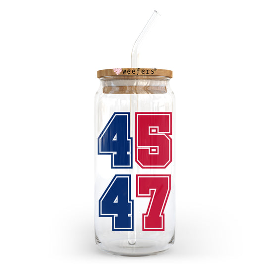 Trump 45 47 20oz Libbey Glass Can UV DTF or Sublimation Decal - Weefers