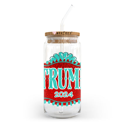 Trump 2024 20oz Libbey Glass Can UV DTF or Sublimation Wrap - Decal - Weefers