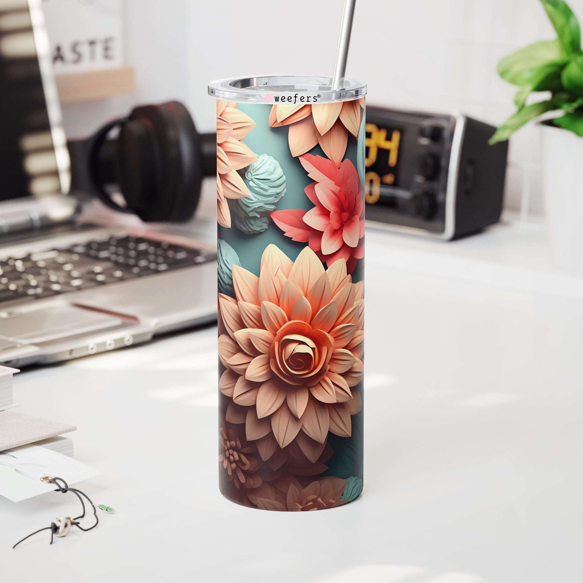 20oz Skinny Tumbler Wrap - 3D Autumn Blues - Weefers