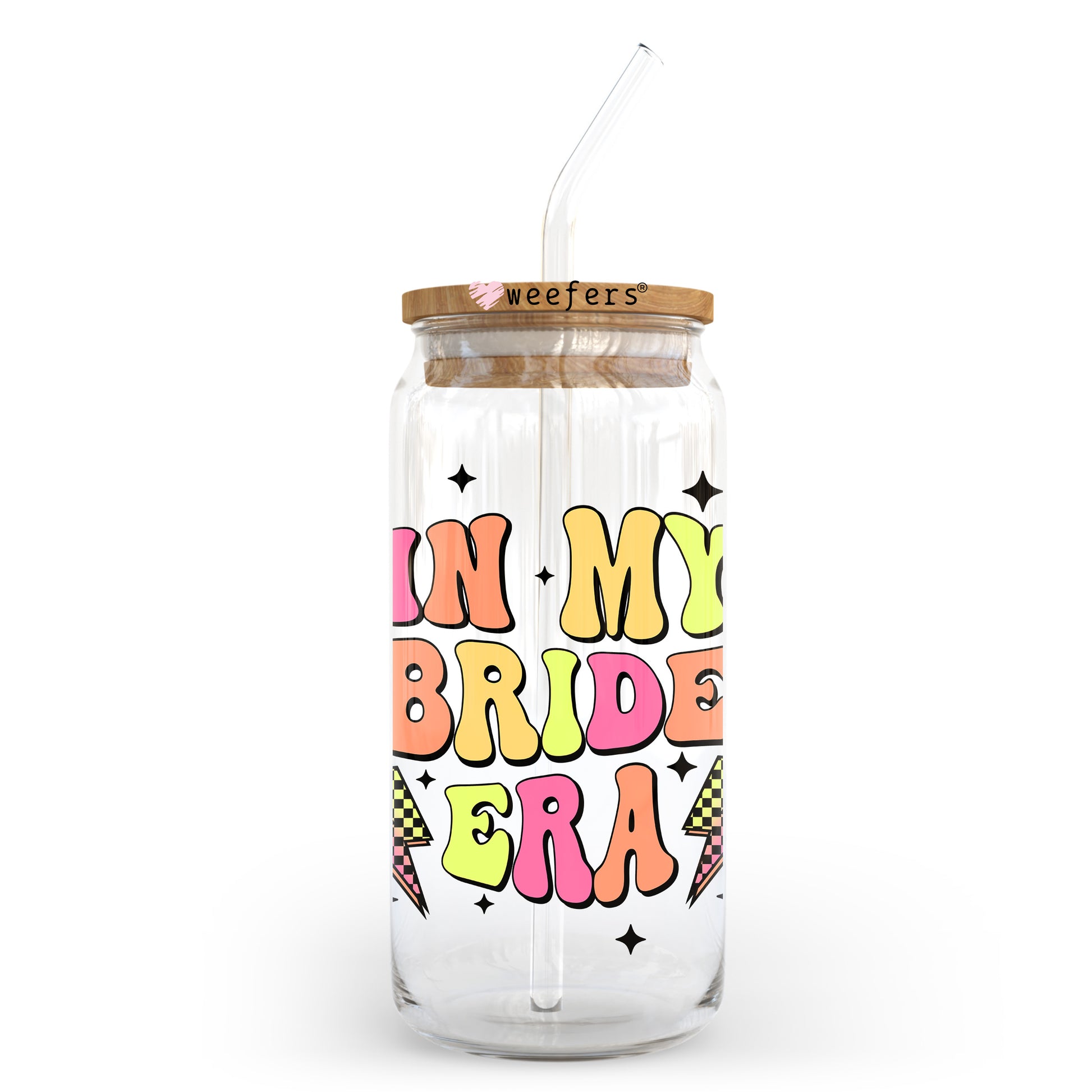 In My Bride Era 20oz Libbey Glass Can UV DTF or Sublimation Wrap - Decal Transfer - Weefers