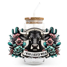 Load image into Gallery viewer, a glass jar with a cow on it
