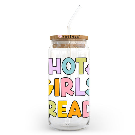 Hot Girls Read 20oz Libbey Glass Can UV DTF or Sublimation Wrap - Decal Transfer - Weefers