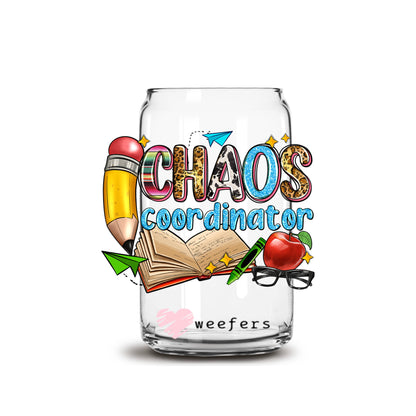 Chaos Coordinator 16oz Libbey Glass Can UV DTF or Sublimation Wrap - Decal - Weefers