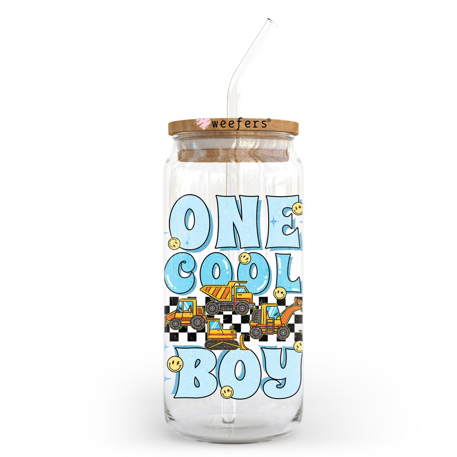 One Cool Boy 20oz Libbey Glass Can UV DTF or Sublimation Decal - Weefers