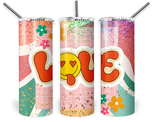 20oz Skinny Tumbler Wrap - Love Smile Face - Weefers