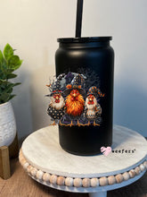 Load image into Gallery viewer, Rooster Witches 16oz Libbey Glass Can UV DTF Decal Transfer - Weefers
