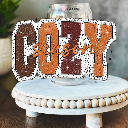 Cozy Season 16oz Libbey Glass Can UV DTF Decal Transfer - Weefers