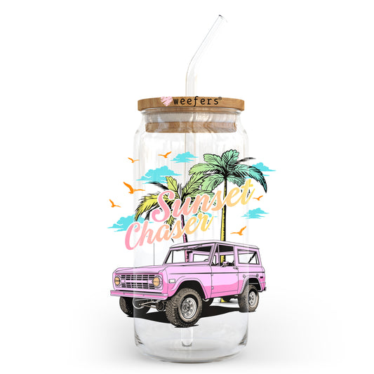 Sunset Chaser 20oz Libbey Glass Can, 34oz Hip Sip, 40oz Tumbler, 24oz Cold Cup UV DTF or Sublimation Decal Transfer - Weefers