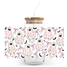 Load image into Gallery viewer, Coquette Ghosts 20oz Libbey Glass Can, 34oz Hip Sip, 40oz Tumbler, 24oz Cold Cup UV DTF or Sublimation Decal Transfer - Weefers
