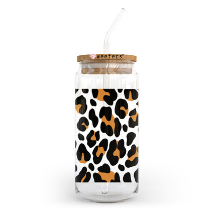 Cheetah Print 20oz Libbey Glass Can, 34oz Hip Sip, 40oz Tumbler, 24oz Cold Cup UV DTF or Sublimation Decal Transfer - Weefers