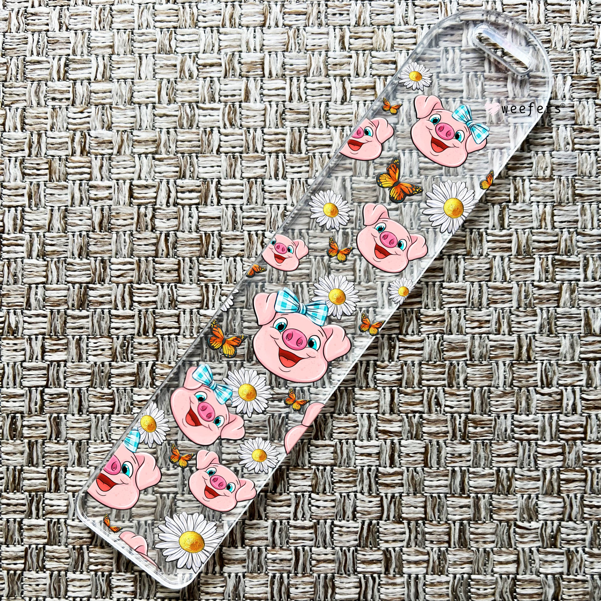 Pigs And Daisies Bookmark UV DTF Decal - Weefers